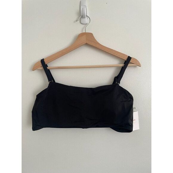 Andie The Rio Swim Bikini Top Women's 2XL Black Convertible Spaghetti Strap - Picture 3 of 9